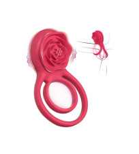 Vibrating Cock Ring With Rose Clitoral Stimulator In Pakistan 